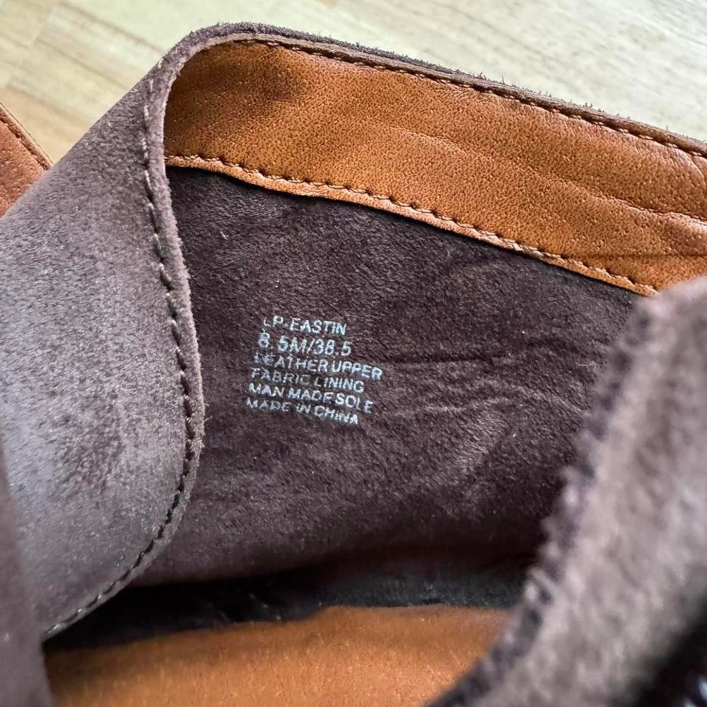 Lucky Brand chocolate brown suede ankle boot Size 8.5 - Picture 4 of 8